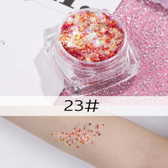 26 colors glitter eyeshadow powder rainbow gold silver pink mermaid flake long lasting waterproof face makeup seuqins gel AM082 cosmeticarena