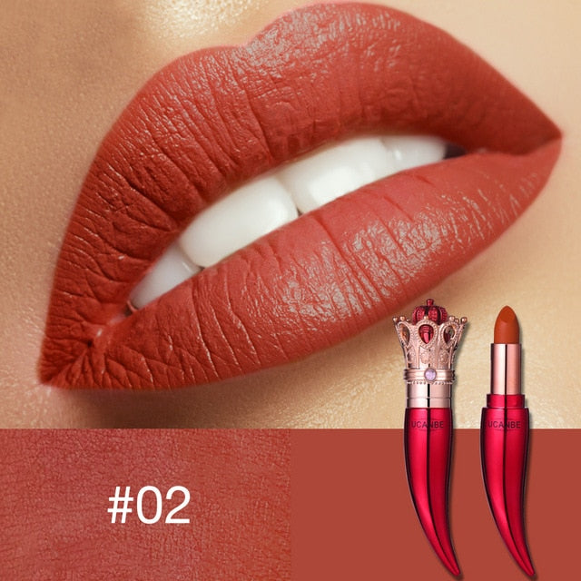 UCANBE Brand Velvet Matte Lipstick Set Luxury Queen Crown Creamy Lip Stick Gentle Pink Nude Makeup Waterproof Lasting Cosmetics cosmeticarena