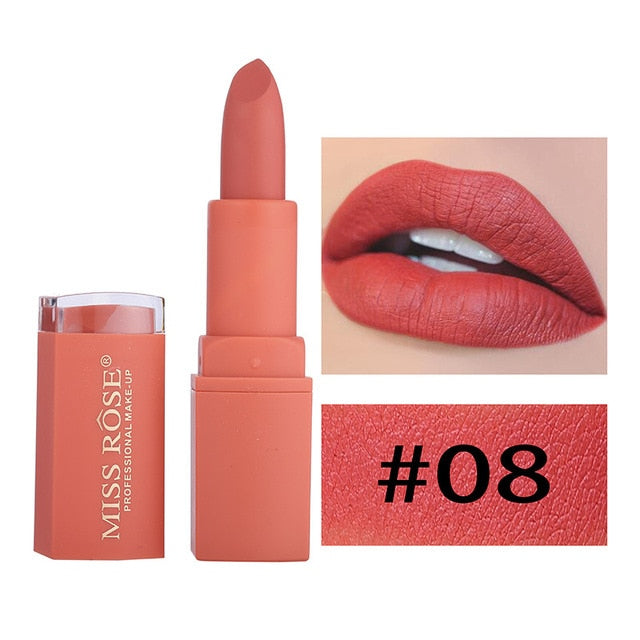 Miss Rose Matte Lipstick Waterproof Lip Makeup Korean Cosmetics Long Lasting Nude Lip Stick Pigment rouge a levre maquillage cosmeticarena