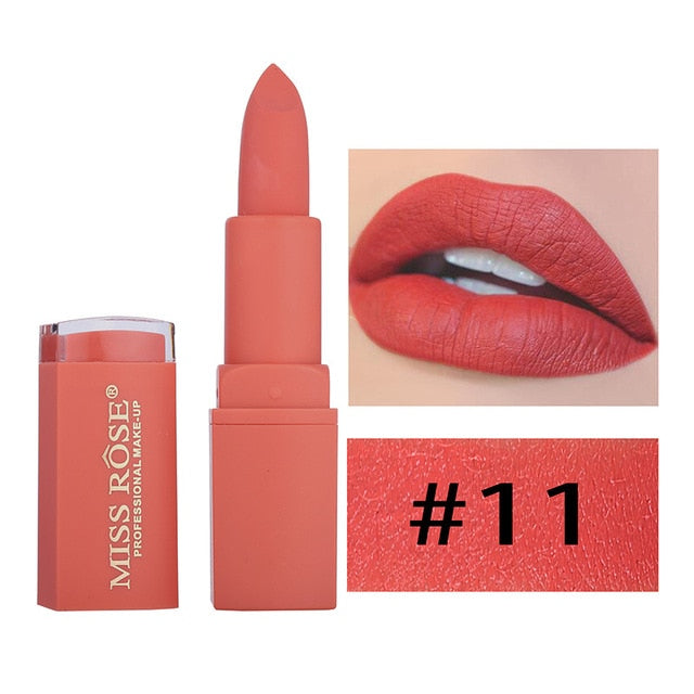 Miss Rose Matte Lipstick Waterproof Lip Makeup Korean Cosmetics Long Lasting Nude Lip Stick Pigment rouge a levre maquillage cosmeticarena