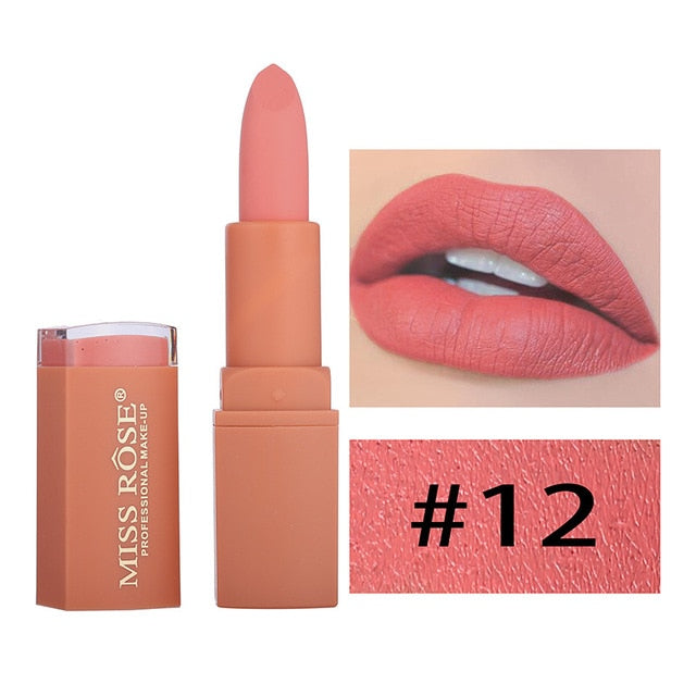 Miss Rose Matte Lipstick Waterproof Lip Makeup Korean Cosmetics Long Lasting Nude Lip Stick Pigment rouge a levre maquillage cosmeticarena