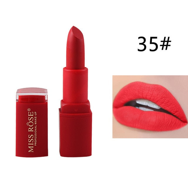 Miss Rose Matte Lipstick Waterproof Lip Makeup Korean Cosmetics Long Lasting Nude Lip Stick Pigment rouge a levre maquillage cosmeticarena