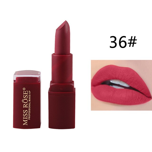 Miss Rose Matte Lipstick Waterproof Lip Makeup Korean Cosmetics Long Lasting Nude Lip Stick Pigment rouge a levre maquillage cosmeticarena