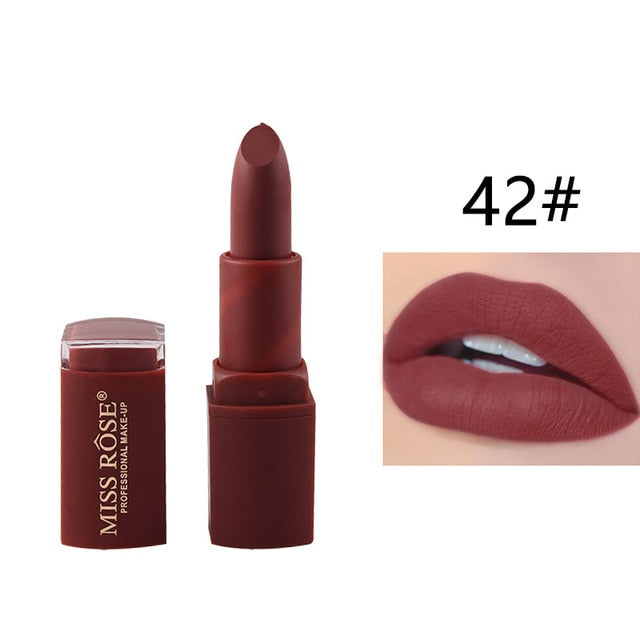 Miss Rose Matte Lipstick Waterproof Lip Makeup Korean Cosmetics Long Lasting Nude Lip Stick Pigment rouge a levre maquillage cosmeticarena