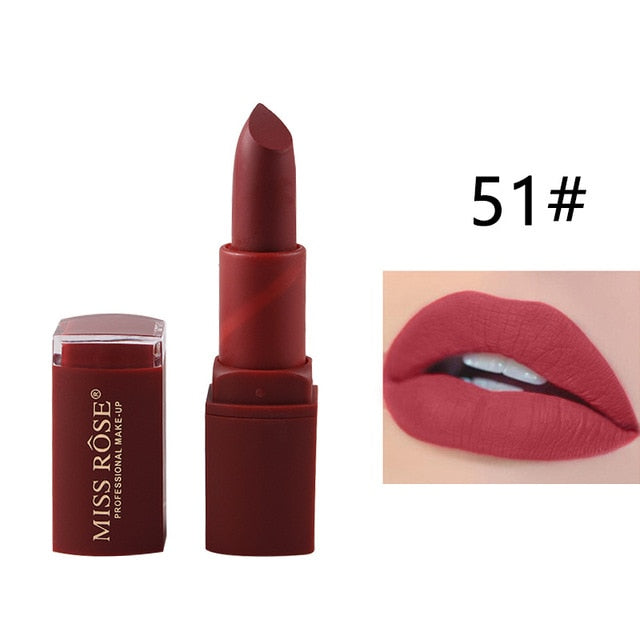 Miss Rose Matte Lipstick Waterproof Lip Makeup Korean Cosmetics Long Lasting Nude Lip Stick Pigment rouge a levre maquillage cosmeticarena
